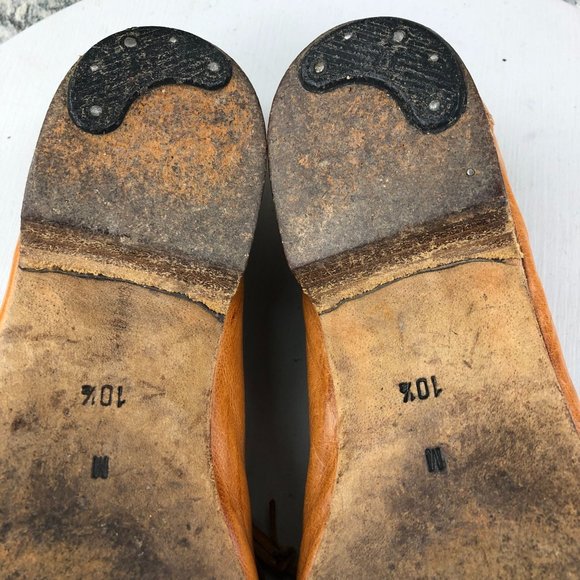 Cole Haan Men's Size 10.5 Brown Closed Moc Toe Tie Detail Slip On Loafers Shoes - Picture 10 of 13